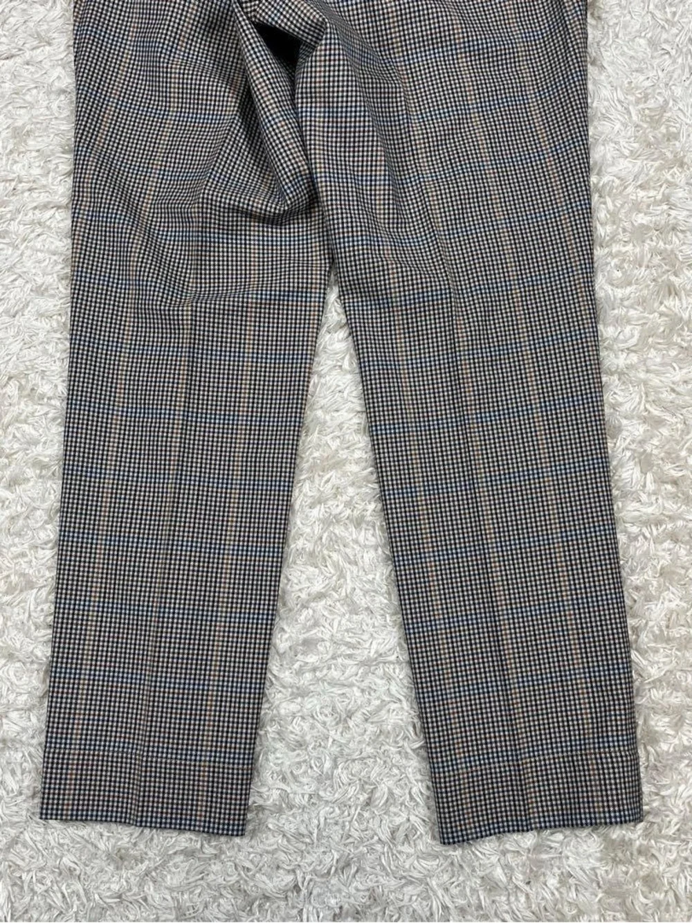45R Check Pattern Wool Slacks Pants - Picture 13 of 15